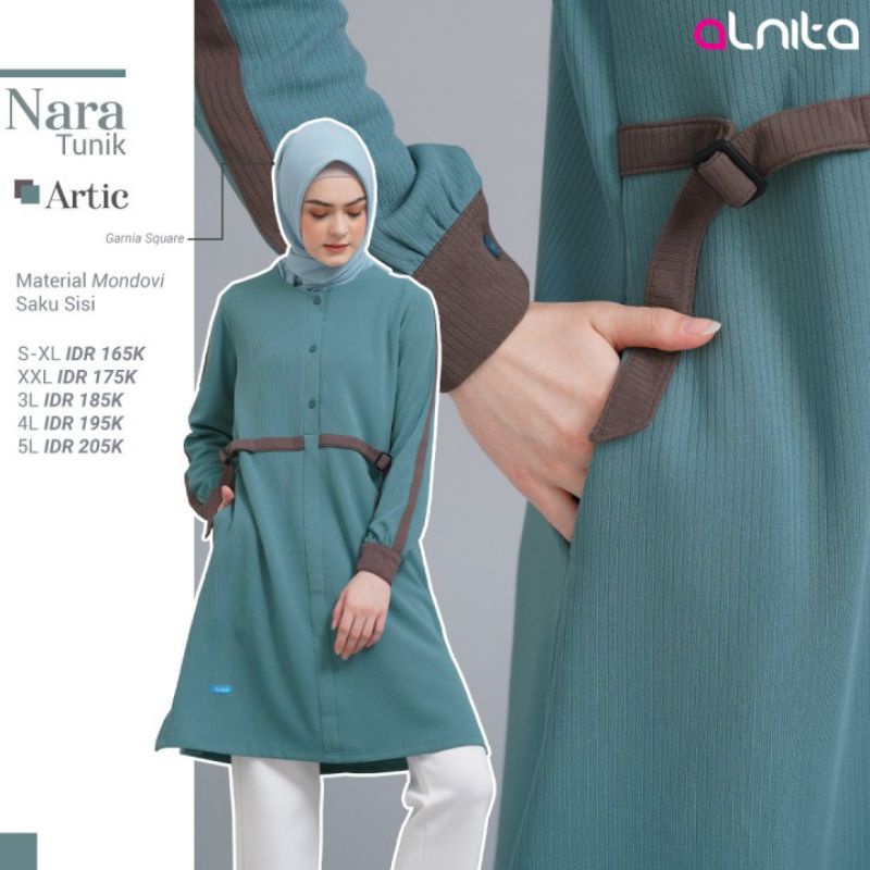 Dress Muslim Nibras Alnita Atasan Tunik Nara