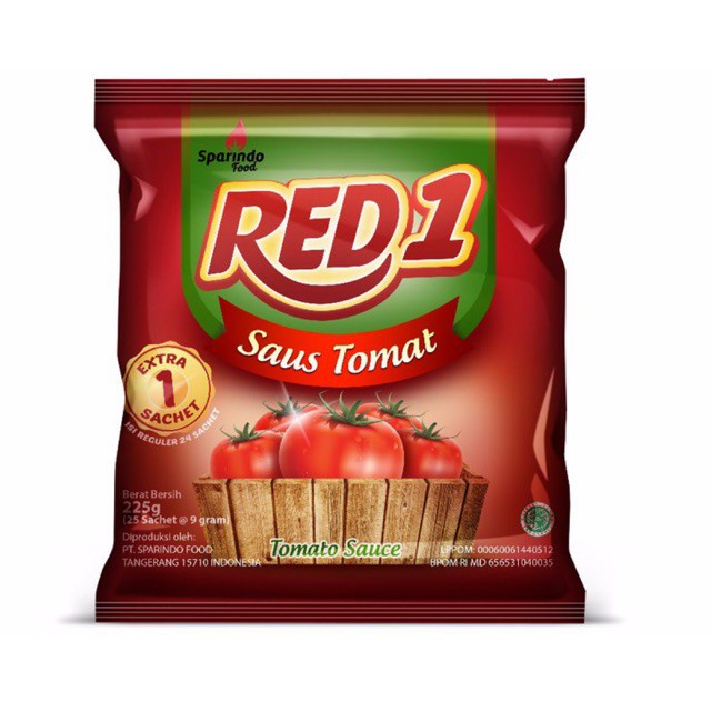 

RED1 Saus Tomat 9gr (24x9g)