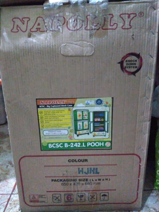 Promo New Year Container Karakter Anak  Container Pintu Laci Plastik Container Bcsc B-242l Pooh/kst