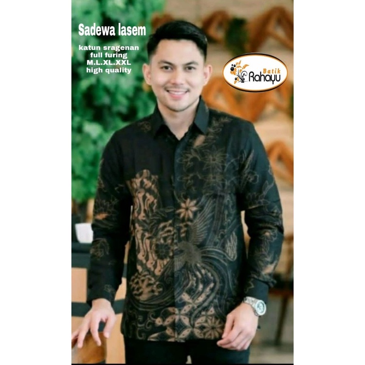 SADEWA LASEM RAHAYU KEMEJA BATIK PRIA SOLO LENGAN PANJANG LAPIS FURING ATASAN PREMIUM MODERN PARANG KEMBANG WAHYUNGU PRABU HITAM PRABU KUNING WULU GADING JIWAMUDA NAGA HITAM DAFINAH NISWARA SOGAN CAKAR PARI BATIK SOLO AMANAH BATIKSOLOAMANAH