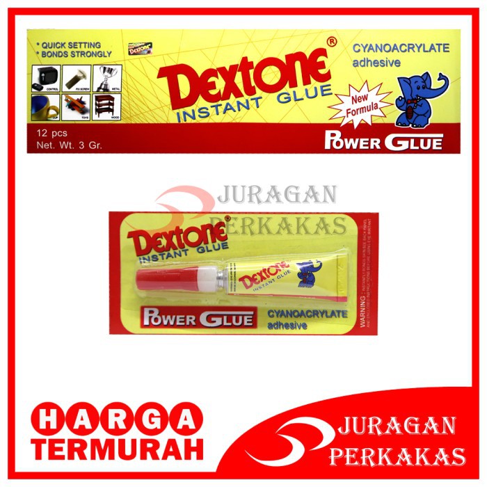 

DEXTONE POWER GLUE LEM INSTAN BESI KAYU SERBAGUNA CYANOACRYLATE SATUAN