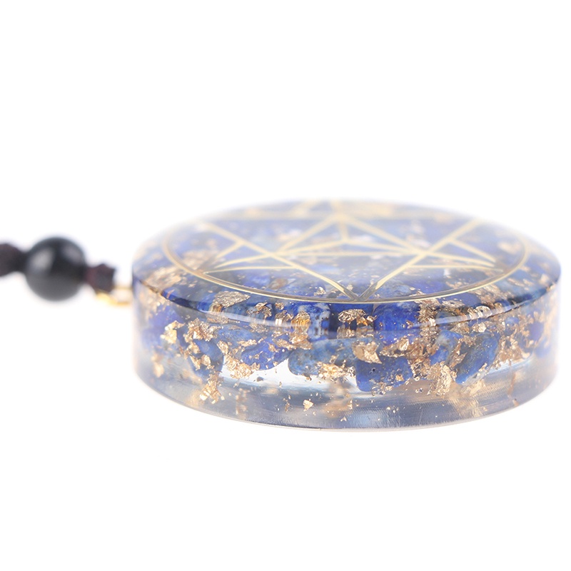 Seven Kalung Tali Dengan Liontin Kristal Chakra Seven Blue Orgonite Untuk Wanita