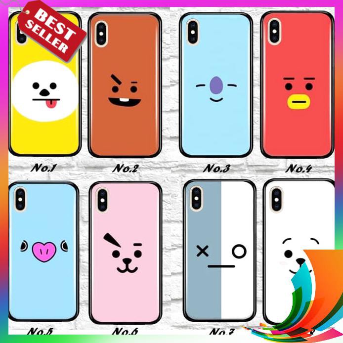 【TERBARU】 PREMIUN Case Hp Glass MOTIF BTS21 VERSI 3 OPPO A3S / A5
