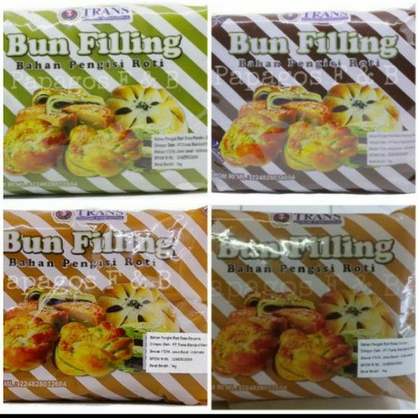 

Selai Isian Roti Bun Filling Pandan / Durian / Red bean / Dauyong