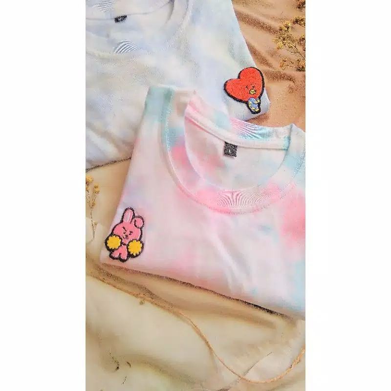 Kaos Tie Dye Wanita| Baju tie dye wanita Kaos Lengan Panjang | BT21 | BTS