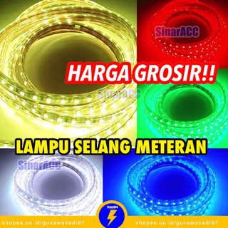 Lampu Led Strip Selang SMD 5050 AC 220V METERAN OUTDOOR 