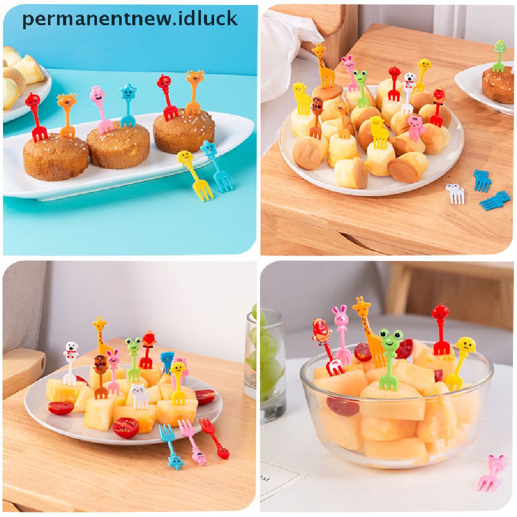 Garpu Buah / Kue / Dessert Mini Desain Kartun Hewan Untuk Natal / Halloween