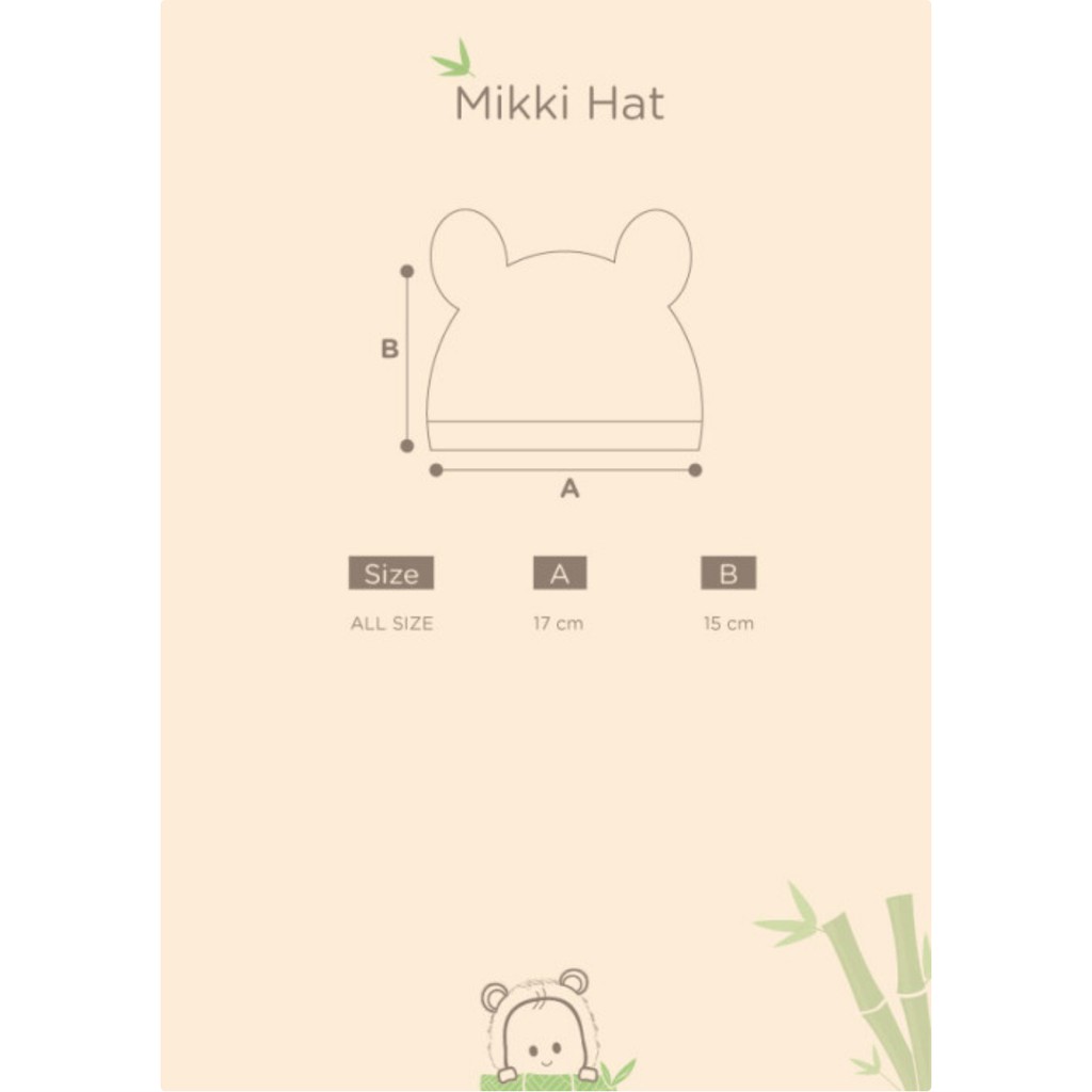 Mikki Hat Bamboo and Bub Topi Bambu Anak Bayi Aksesoris Cewe Cowo Lucu Kupluk Beanie Lembut Baby