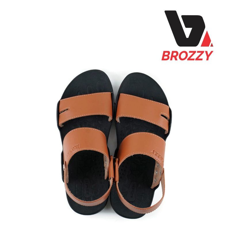 sandal kulit pria BROZZY B04/ japan casual style/TERBARU