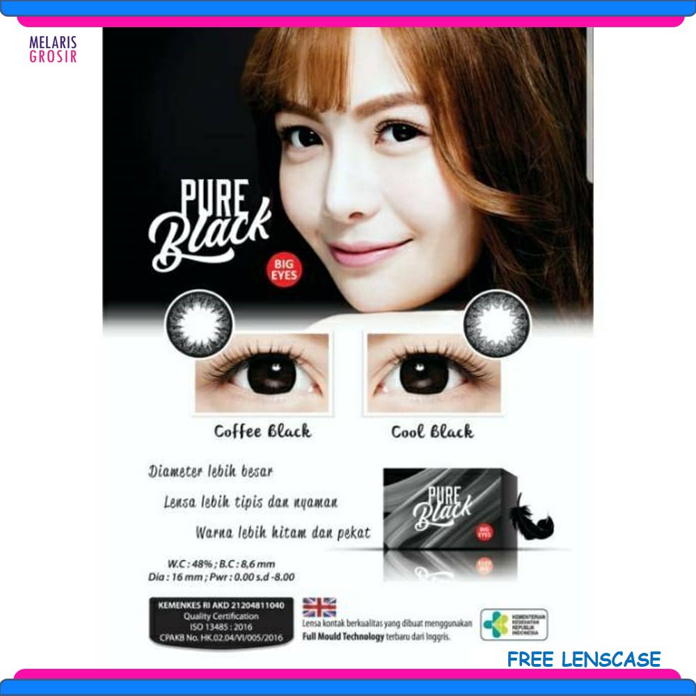 SOFTLENS PURE BLACK 16MM (BIG EYES) NORMAL BY IRISLAB