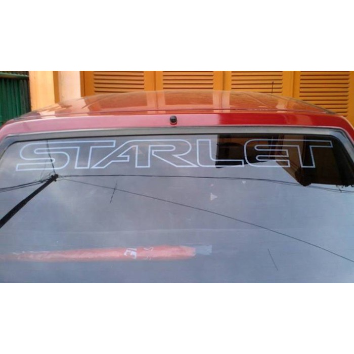 Stiker STARLET kaca Starlet Kotak