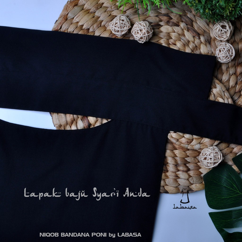 Cadar Niqab Niqob Bandana Poni (Hidden Eyes) Wolfis LABASA Original | Bisa COD