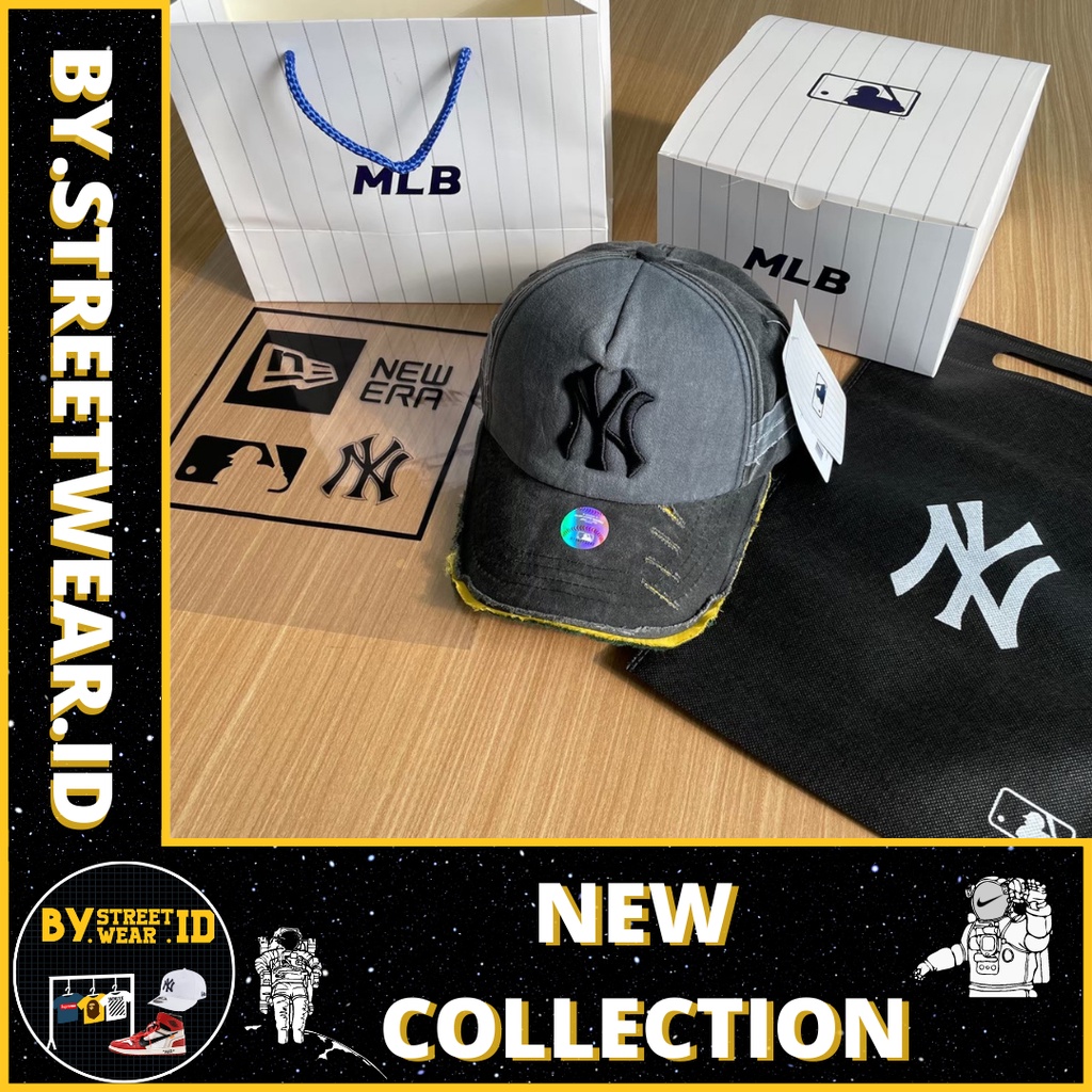 Topi Baseball Pria [MLB Yankees Cap Denim]