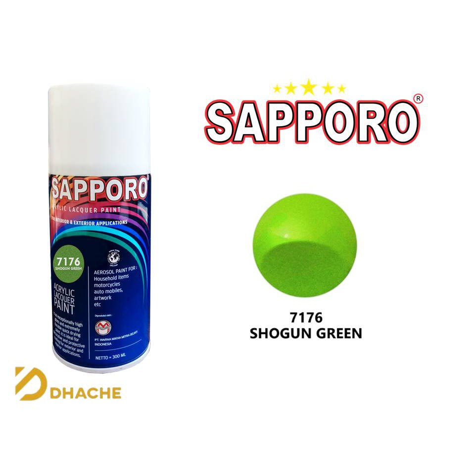 Cat Semprot Sapporo spray 7176 Shogun green / Pylox Sapporo 300 cc