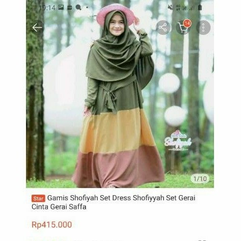 set gamis gerai cinta saffa preloved PL