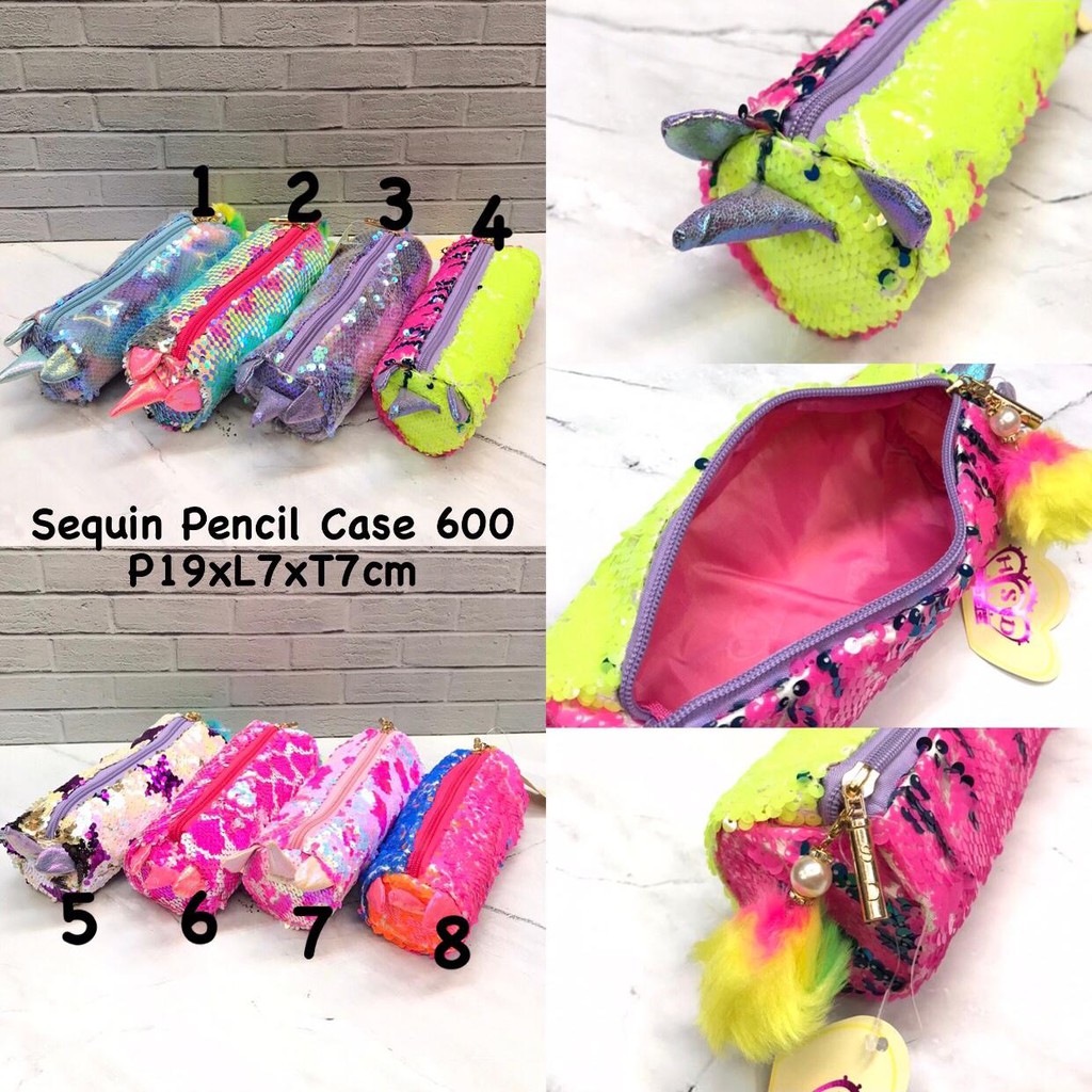 

TEMPAT PENSIL SEQUIN IMPORT - PENSIL CASE - KOTAK PENSIL