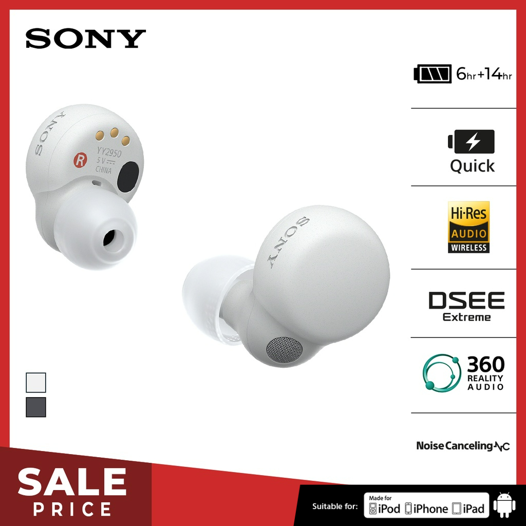 SONY Linkbuds S TWS WF-LS900N Truly Wireless Noise Canceling - White
