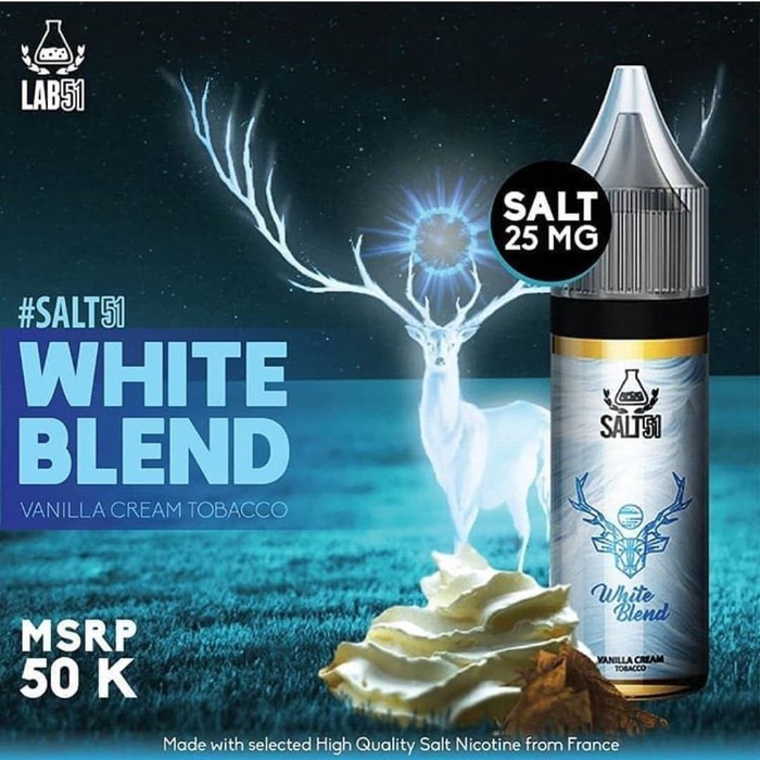 Liquid White Blend Salt Nic Authantic Liquid 15ML 25MG by Lab51