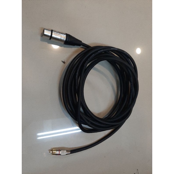 Kabel Canare 5 Meter Jack Canon Female Ke Jack RCA Buat Mixer Ampli Toa Dll..