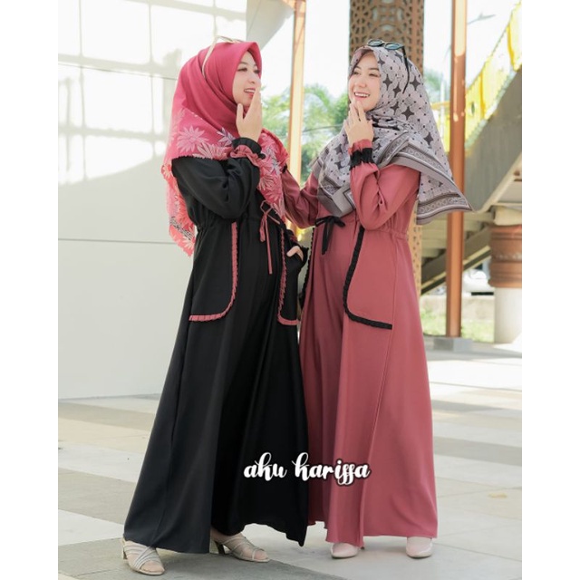 TERBARU AGNIA DRESS ORI AKU KARISSA/ GAMIS/ BUSUI FRIENDLY/ SAKU KANAN/ TALI PINGGANG