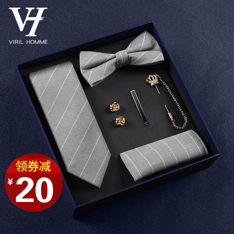 

Men s Tie Set Gift Box Formal Business Birthday Peringatan Kirim pacar suami ulang tahun hari valen