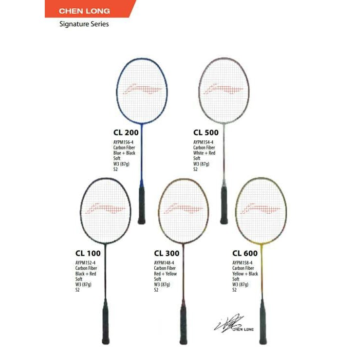 Original Lining Chen Long Signature Series CL 100 200 300 500 600