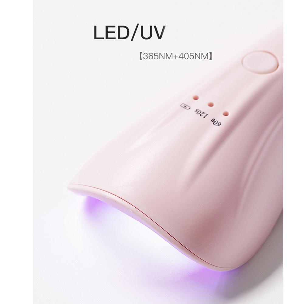 Profesional Lampu Fototerapi Mini UV LED Pengering Kuku Nail Art Manicure Portable Rechargeable Quick Dry