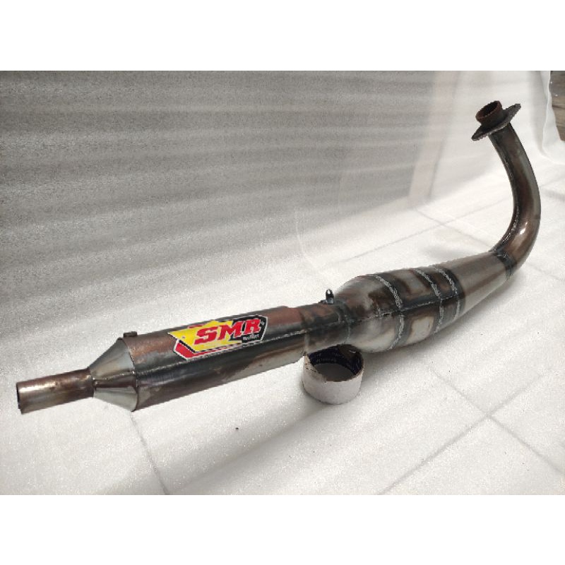 Knalpot RX King knalpot Kolong 3v3 plat karat SMR racing ujung chrome full spek//barang istimewa sua