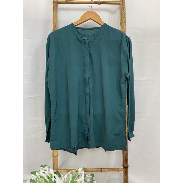 MAUDY SHIRT BLOUSE WANITA RAYON PREMIUM-IJO BOTOL