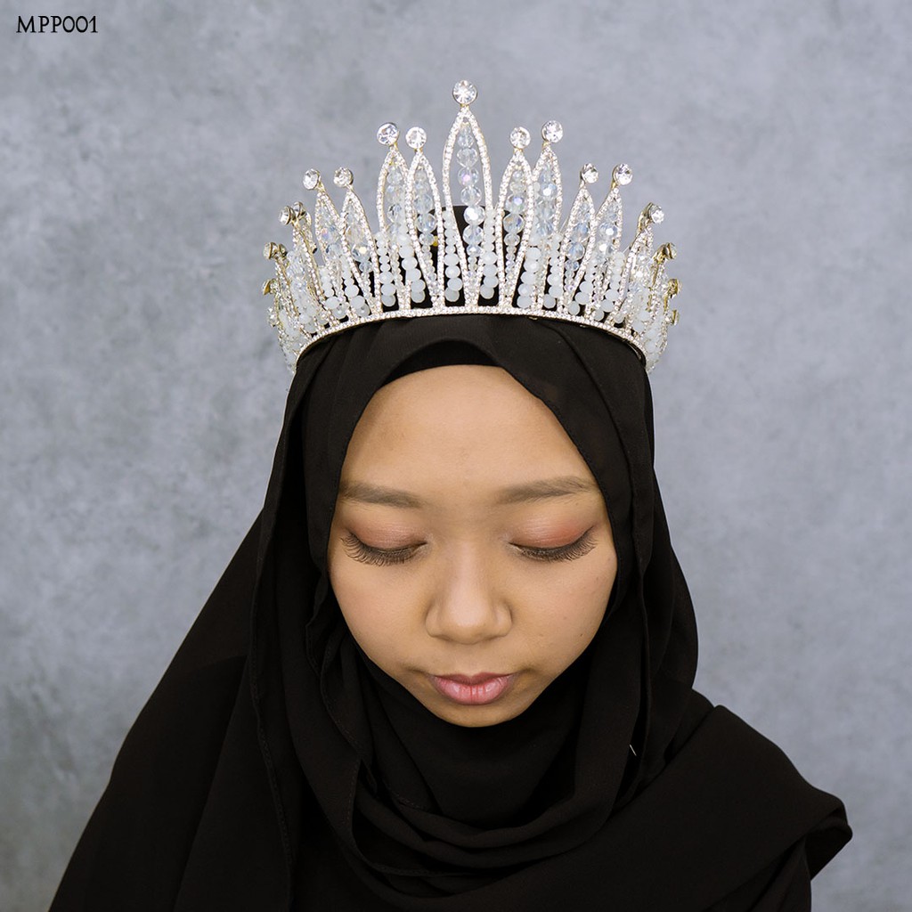 [PRODUK TERBATAS] ACCESORIES PARTY MAHKOTA PREMIUM HIJAB SILVER MPP001