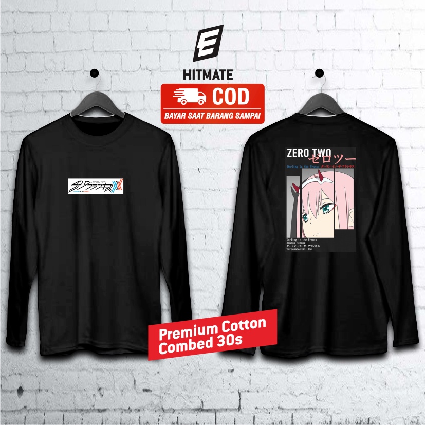 Kaos BAJU HITAM ANIME ZERO TWO 02 DARLING IN THE FRANXX KAOS DISTRO JAPAN STYLE KAOS PRIA DEWASA LEN