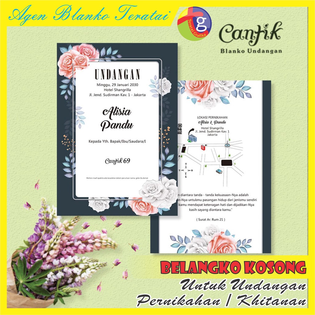 Jual Blangko Undangan Cantik 69 | Shopee Indonesia