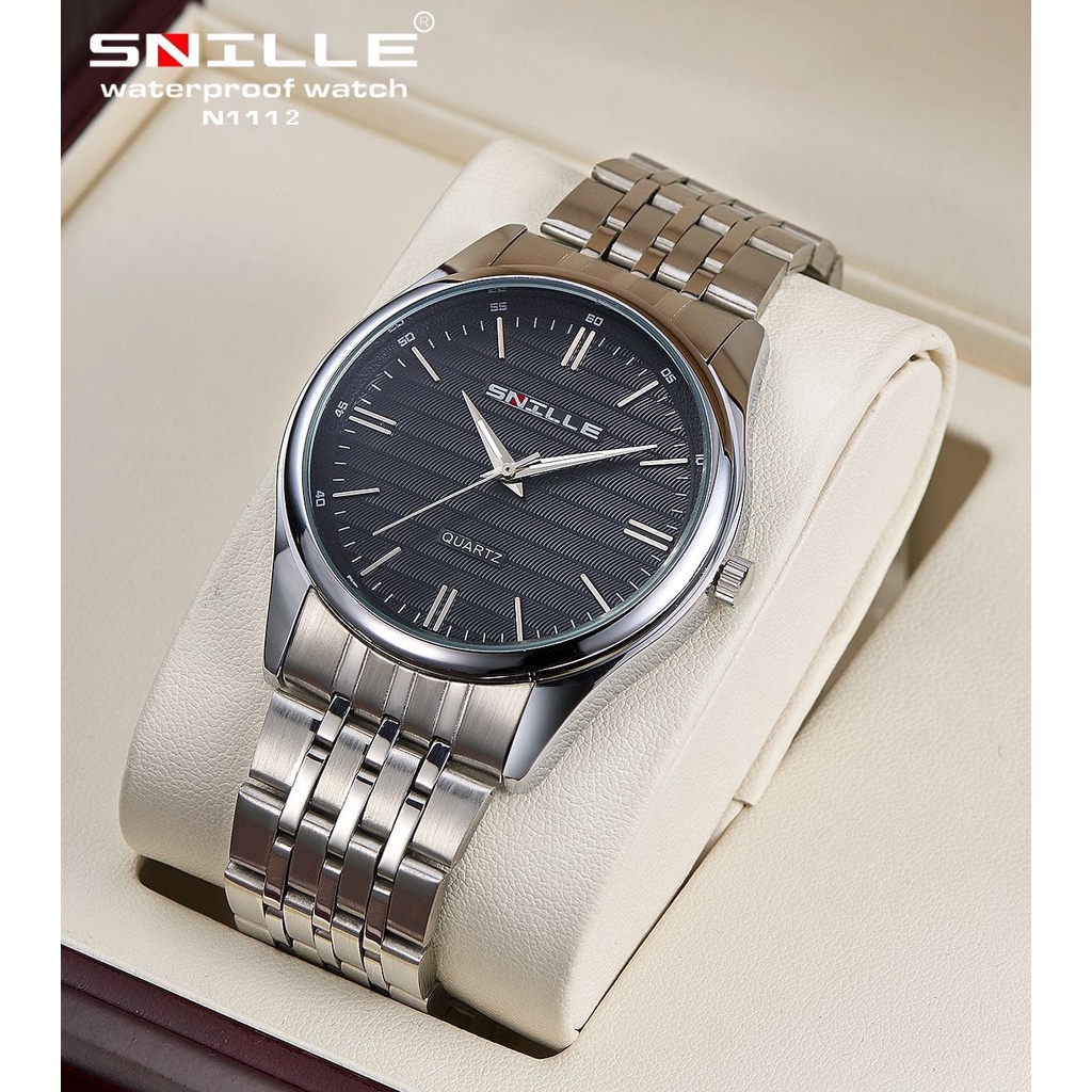 jam tangan pria SNILLE N1112 original strap rantai