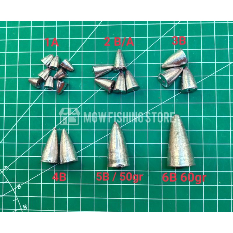 Timah Pancing Kerucut