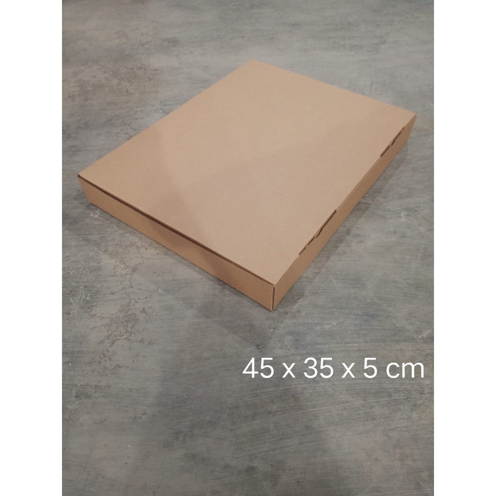 

( 10 pcs) Kardus Uk.45x35x5 ....Die Cut kotak Kue, snack -aksesoris-dll model box pizza