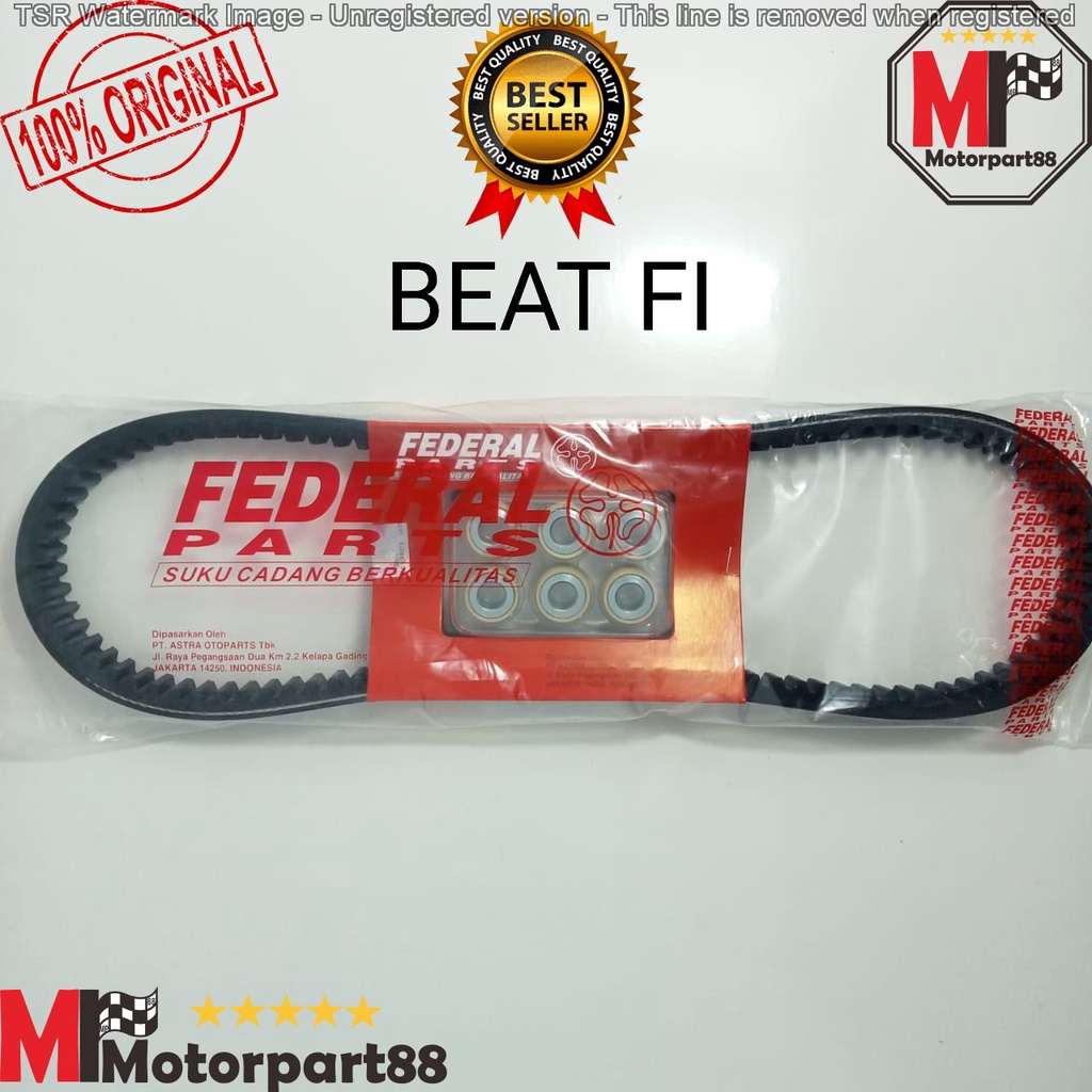 VAN BELT V BELT FAN BELT PAKET BEAT FI SPACY SCOOPY FI KZL ORI FEDERAL