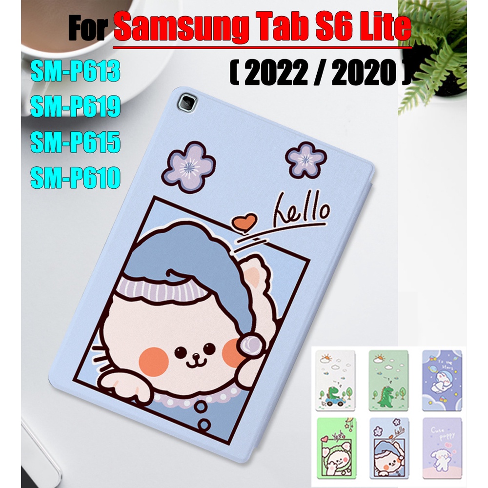 Casing Flip Samsung Galaxy Tab S6 Lite 2022 2020 10.4 &quot;SM-P613 SM-P619 SM-P615 SM-P610N Motif Kartun