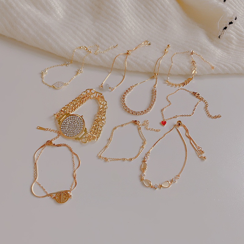 Hello Girl Gelang Tangan Mutiara Imitasi Gaya Korea Retro Untuk Wanita
