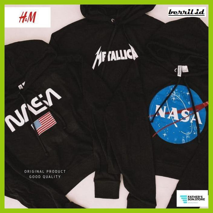 ANITAWPOTPORC- HOODIE H&M CROP METALICA & NASA (CROP HOODIE H&M) HOODIE WANITA, (H&M) - METALICA