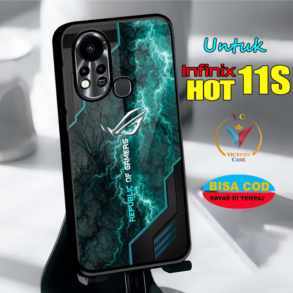 Case INFINIX HOT 11S  Victory Case Motif [ ROG ] Case Hp Glossy Casing Hardcase Softcase Bisa cod