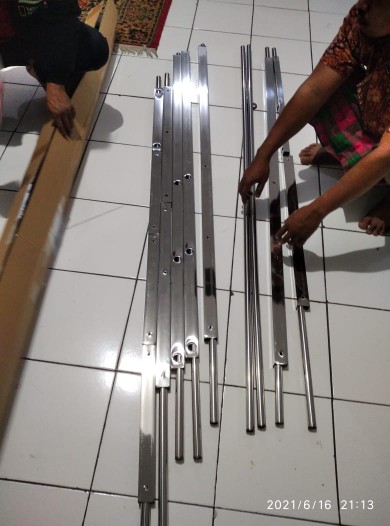 Jemuran Baju Pakaian Stainless Steel Panama | Palang 9 - 180 Cm