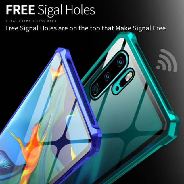 New bumper metal glass case huawei p30 pro
