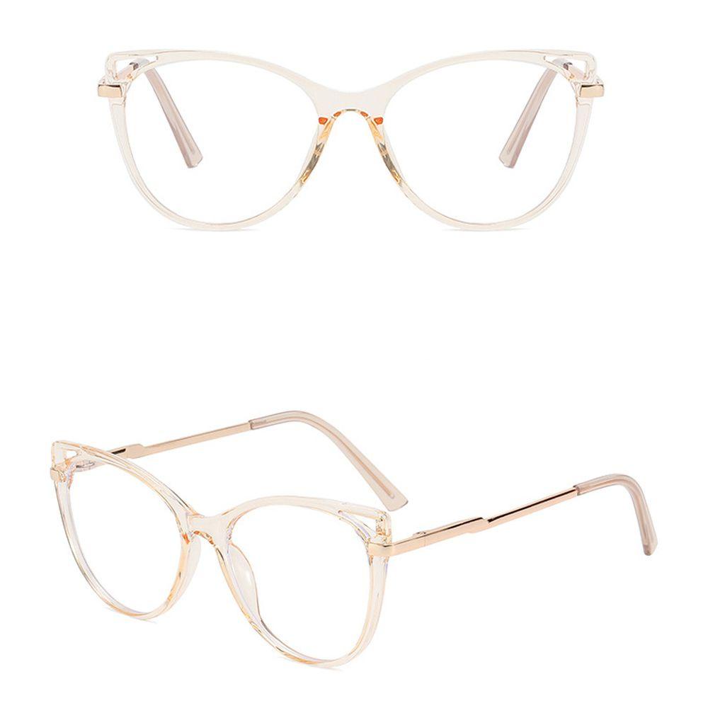 Mxbeauty Kacamata Anti Blue Light Vintage Motif Leopard Cat Eye Bingkai Besar Blue Light Blocking Komputer Eyeglasses