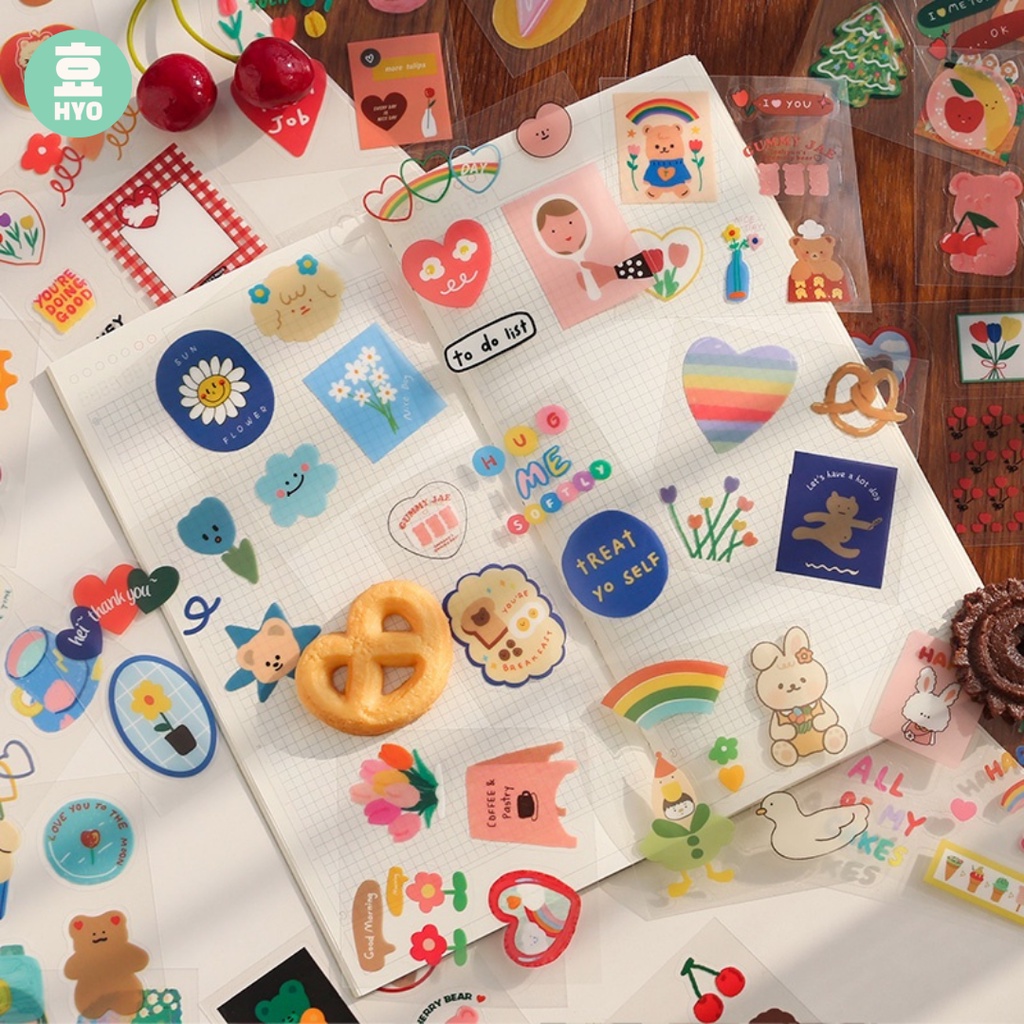 

[HYO] Take One Randomly from Aesthetic Colorful Sticker