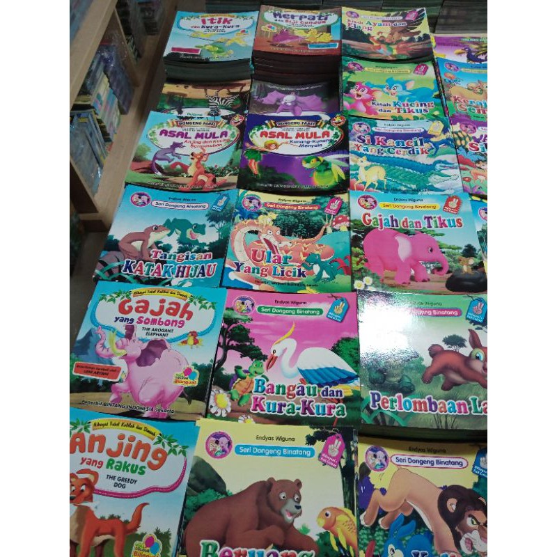 BUKU DONGENG SERI FABEL DAN SERI DONGENG BINATANG 19×19CM