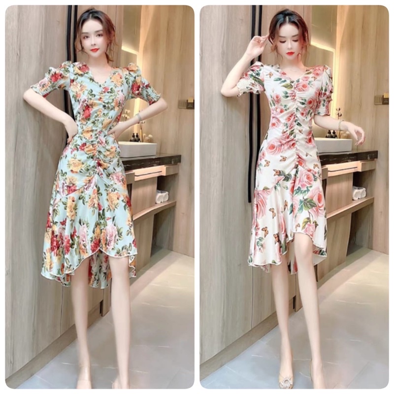 MK12567 DRESS MIRAMAR RUCHED MIDI DRESS