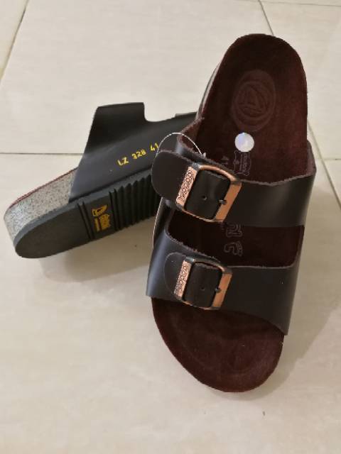 Sandal kulit pria dodoni L328 NL328 / LZ328 sandal dodoni sandal slip on casual pria