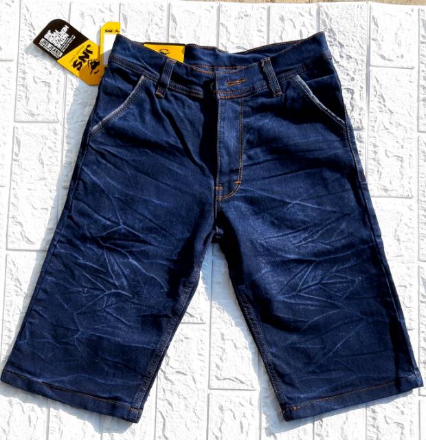 CELANA JEANS PENDEK STRET BAHAN MELAR