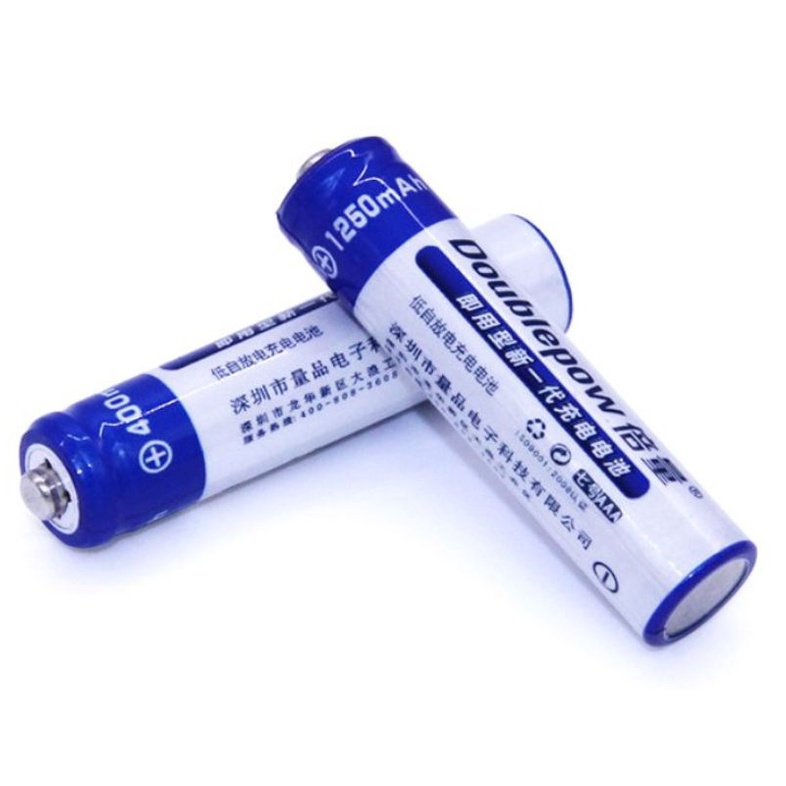 Doublepow Batu Baterai AAA Rechargeable NiMH 1250mAh 2 pcs