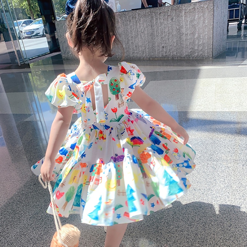 DRESS Anak Perempuan DRESS RAINBOW Dres bayi motif korea Baju anak perempuan  Dress Anak Cewek Import